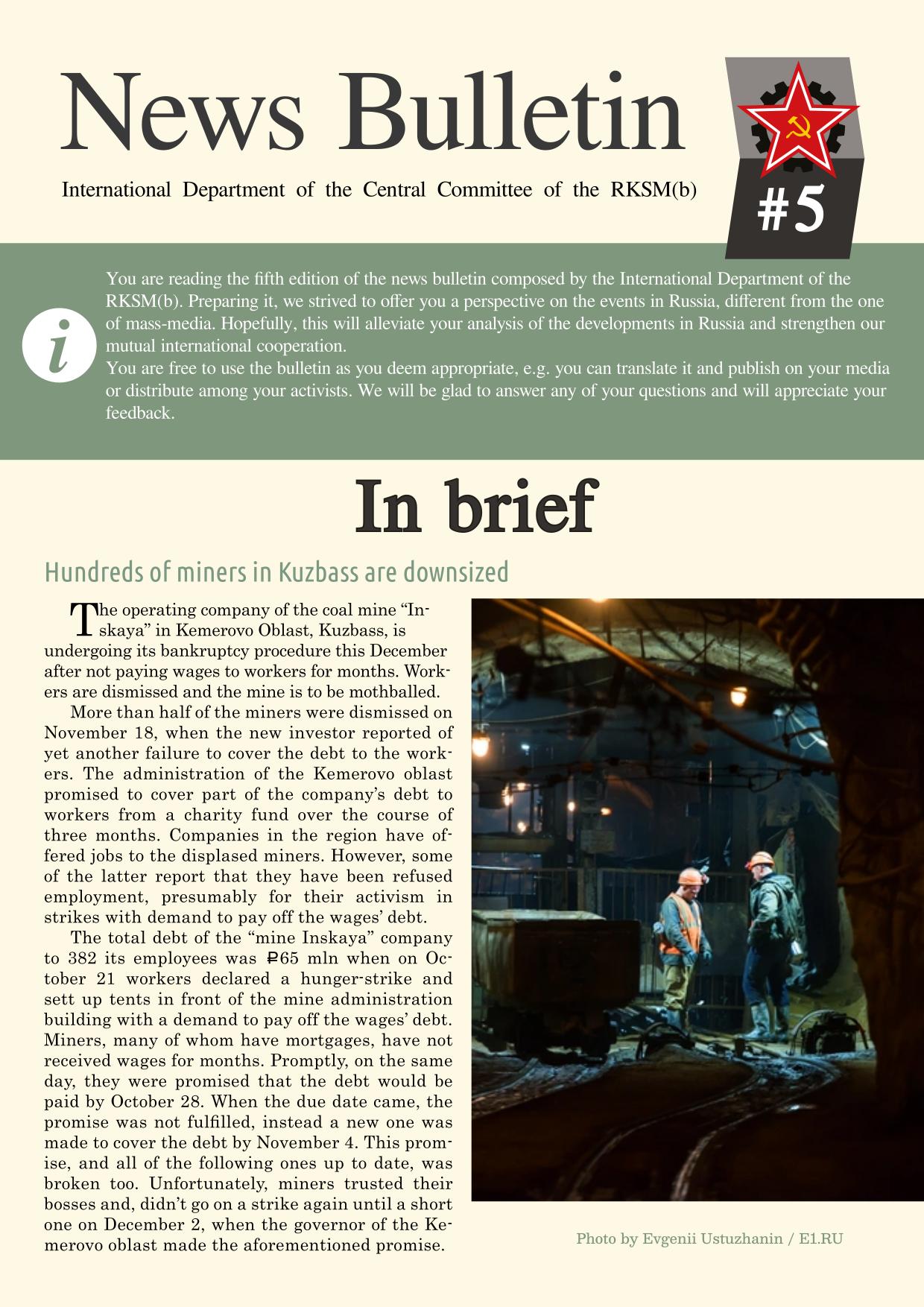 News bulletin #5